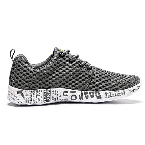 

Men's Fall Daily Outdoor Trainers / Athletic Shoes Running Shoes / Walking Shoes Mesh Breathable Non-slipping Shock Absorbing Dark Grey / Black