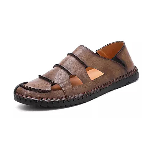 

Men's Summer Casual Daily Loafers & Slip-Ons PU Non-slipping Wine / Black / Khaki