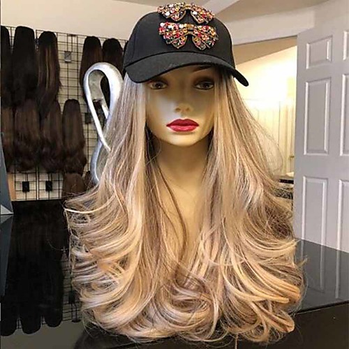 

Synthetic Wig Curly Middle Part Wig Very Long Light golden Synthetic Hair 26 inch Women's Fashionable Design curling Fluffy Blonde