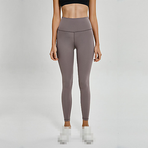 

Women's High Waist Running Tights Compression Pants Running Base Layer Elastane Sports Bottoms Running Jogging Training Breathable Quick Dry Tummy Control Solid Colored Black Purple Blushing Pink