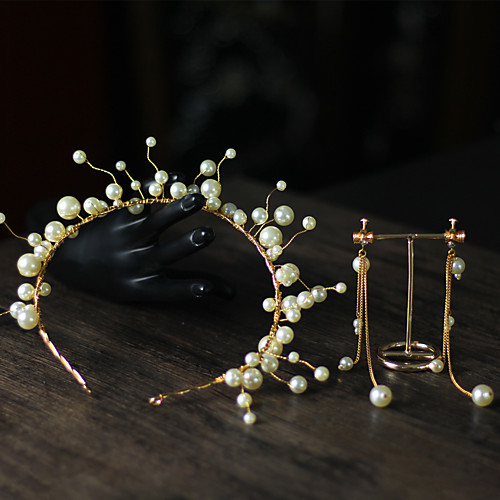 

Modern Contemporary Pearl / Alloy Suits with Faux Pearl 2 Piece Wedding / Party / Evening Headpiece