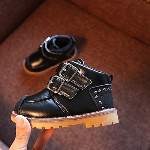 

Boys' Comfort PU Boots Big Kids(7years ) Black / Yellow Spring