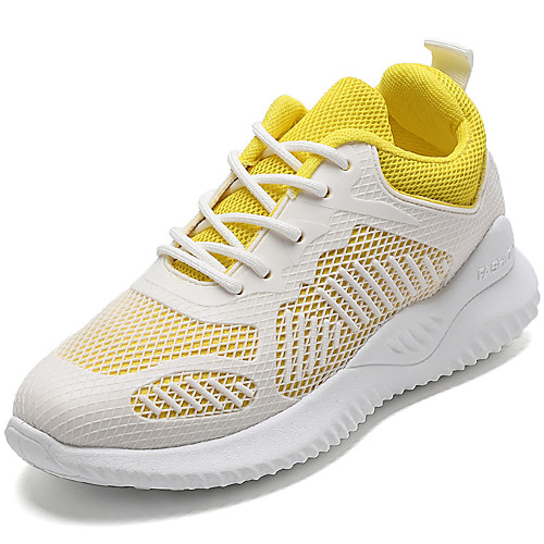 

Women's Trainers / Athletic Shoes Spring & Fall / Spring Flat Heel Round Toe Casual Daily Color Block Mesh Walking Shoes Black / Yellow / Pink