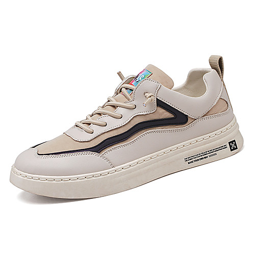 

Men's Spring & Summer / Fall & Winter Classic / British Daily Outdoor Sneakers Walking Shoes Mesh Breathable Wear Proof White / Black / Beige