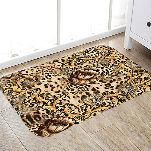 

Blooming Print High Quality Memory Foam Bathroom Carpet and Door Mat Non-slip Absorbent Super Comfortable Flannel Bathroom Carpet Bed Rug