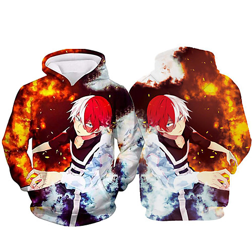 

Inspired by My Hero Academia Boko No Hero Todoroki Shoto Cosplay Costume Hoodie Polyster Print Printing Hoodie For Women's / Men's