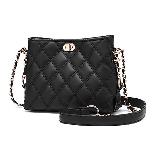 

Women's Chain Polyester / PU Crossbody Bag 2020 Solid Color White / Black / Yellow