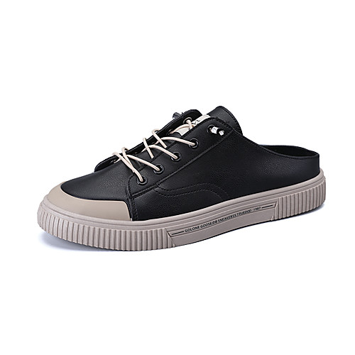 

Men's Spring & Summer / Fall & Winter Classic / British Daily Outdoor Clogs & Mules Walking Shoes Leather Breathable Wear Proof White / Black