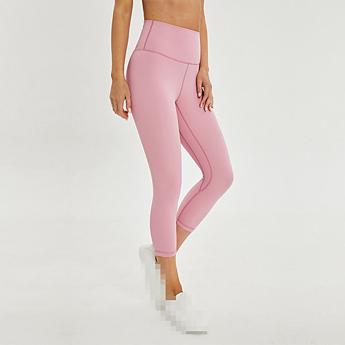 

Women's Running Tights Capris Compression Pants Elastane Sports Bottoms Running Jogging Training Breathable Quick Dry Tummy Control Solid Colored Black Purple Green Blue Smoke Pale Pink / Butt Lift