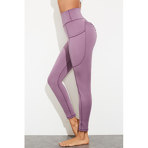 

Women's Sports / Yoga Sporty / Basic Legging - Solid Colored High Waist Black Purple S M L