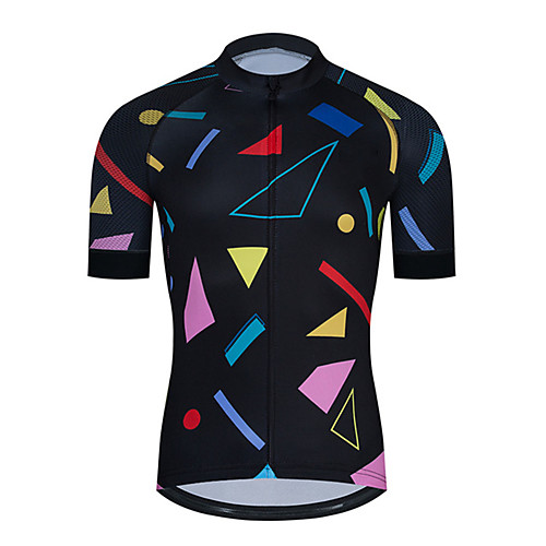 

21Grams Men's Short Sleeve Cycling Jersey Polyester Black / Red Bike Jersey Top Mountain Bike MTB Road Bike Cycling UV Resistant Breathable Quick Dry Sports Clothing Apparel / Stretchy / Race Fit