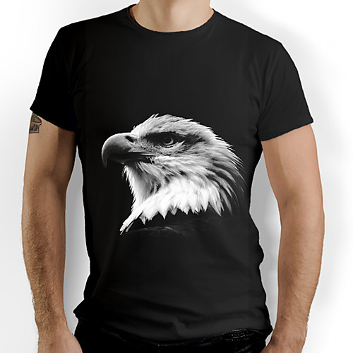 

Men's Graphic 3D Print Print T-shirt Daily Black
