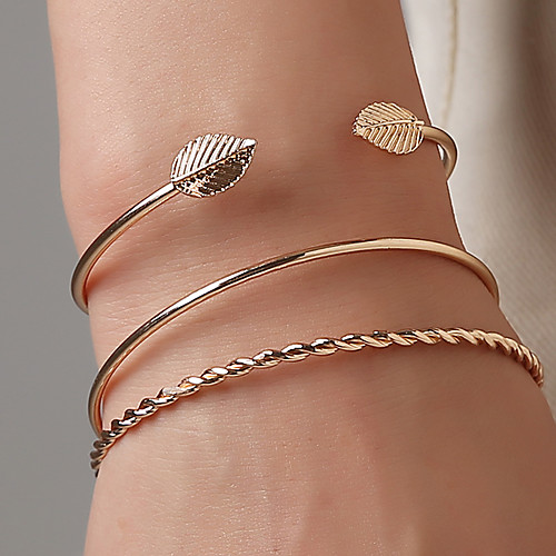 

3pcs Women's Bracelet Classic Wedding Birthday Vintage Theme European Trendy Casual / Sporty Ethnic French Alloy Bracelet Jewelry Gold For Date Festival