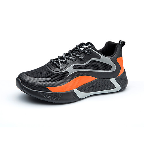 

Men's Fall / Spring & Summer Daily Outdoor Trainers / Athletic Shoes Running Shoes / Walking Shoes Mesh Breathable Non-slipping Shock Absorbing Orange / Black / Black
