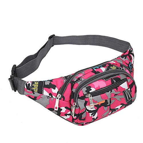 

Women's Zipper Oxford Cloth Fanny Pack Geometric Pattern Blue / Army Green / Fuchsia