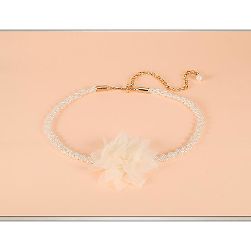 

Chiffon Wedding / Party / Evening Sash With Imitation Pearl / Belt / Appliques Women's Sashes