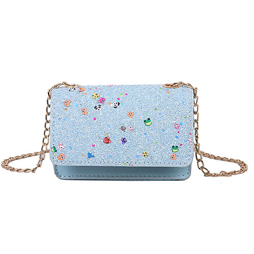 

Women's Sequin / Chain Polyester / PU Crossbody Bag Solid Color White / Black / Blue