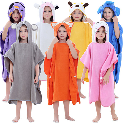 

Kid's Kigurumi Pajamas Bathrobe Oodie Anime Koala Fox Onesie Pajamas Flannelette White / Purple / Yellow Cosplay For Boys and Girls Animal Sleepwear Cartoon Festival / Holiday Costumes