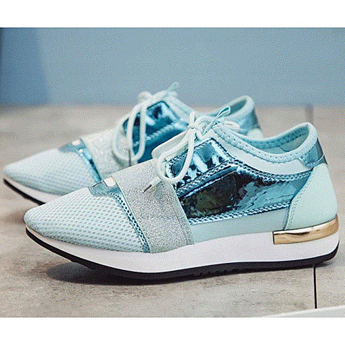 

Women's Trainers / Athletic Shoes Spring & Summer Flat Heel Round Toe Daily Solid Colored Faux Leather White / Black / Pink