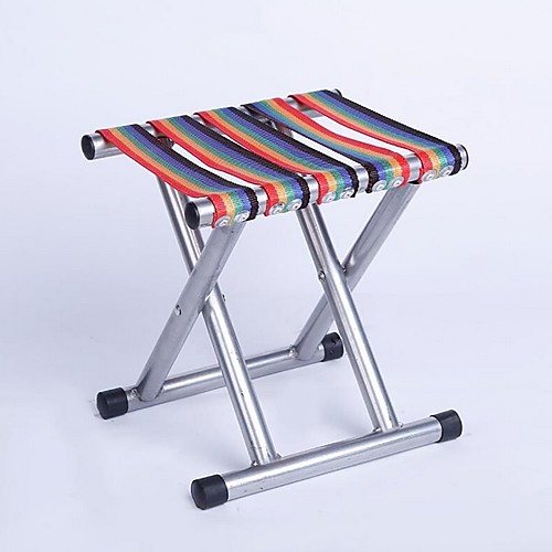 

Mazar 40 Round Tube Rivet Outdoor Convenient Stool Iron Mazar Military Mazar Train Small Bench Folding Stool