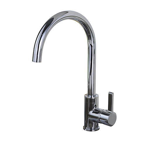 

Kitchen faucet - Single Handle One Hole Electroplated Deck Mounted Contemporary Kitchen Tap Deck Mount Family Style
