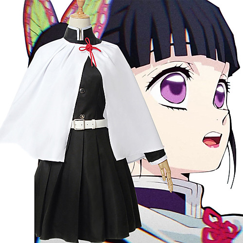 

Inspired by Demon Slayer: Kimetsu no Yaiba Tsuyuri Kanawo Anime Cosplay Costumes Japanese Cosplay Suits Top Skirt Shawl For Women's / Headwear / Bow Tie