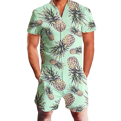 

Men's Basic Green Romper Onesie, Fruit Print US32 / UK32 / EU40 US34 / UK34 / EU42 US36 / UK36 / EU44