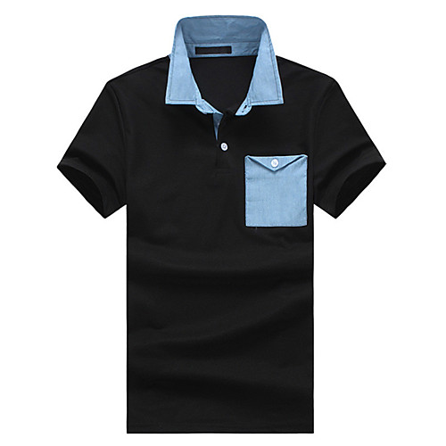 

Men's Polo Basic Elegant Daily Work White / Black / Light gray / Navy Blue / Short Sleeve