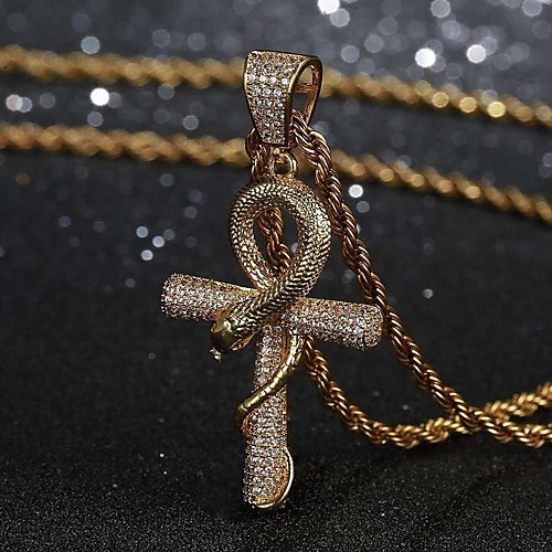 

Pendant Necklace Statement Necklace Cross Snake European Rock Hippie Hip Hop Chrome Gold Silver 0 cm Necklace Jewelry For Street