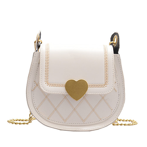 

Women's Chain Polyester / PU Crossbody Bag Solid Color Red / White / Black
