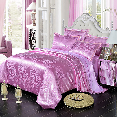 

European Satin Jacquard cotton four-piece single double cotton quilt cover 1.5 m 1.8 m 2.0 m bed sheet