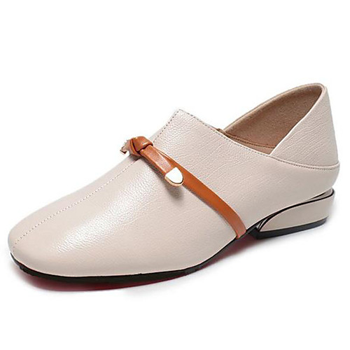

Women's Loafers & Slip-Ons Summer Low Heel Open Toe Daily PU White / Yellow
