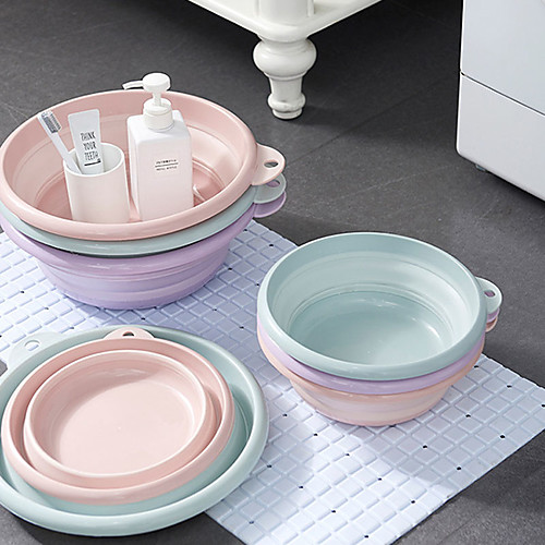 

1 Piece Folding Washbasin Plastic Waterproof Casual Sport