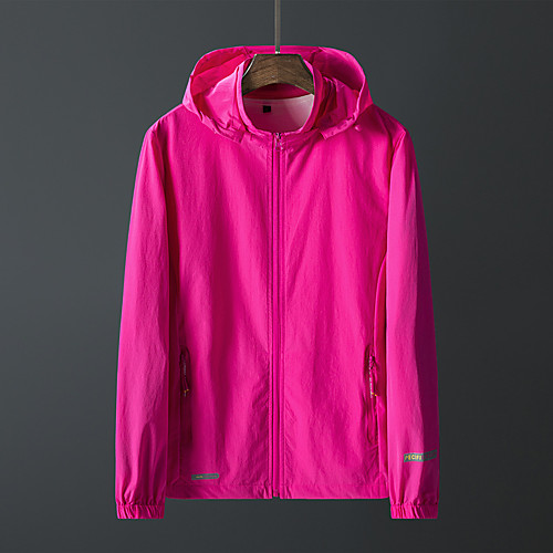 

Women's Hiking Skin Jacket Hiking Jacket Hiking Windbreaker Summer Outdoor Windproof Sunscreen Breathable Quick Dry Jacket Top Elastane Single Slider Running Hunting Fishing Purple / Fuchsia / Pink