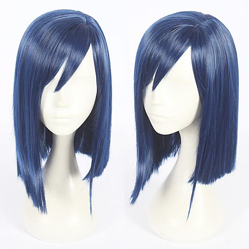 

Cosplay Wig Ichigo Amano Hina Darling in the Franxx Straight Asymmetrical Wig Short Blue Synthetic Hair 14 inch Women's Anime Cosplay Cool Blue