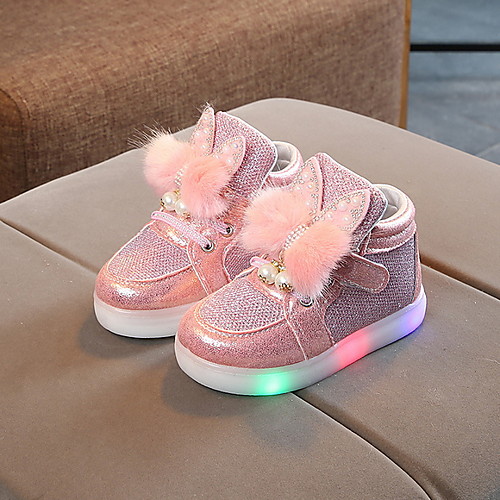 

Girls' Comfort PVC Sneakers Toddler(9m-4ys) Pink / Gold / Silver Spring