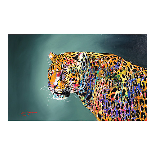 

Print Rolled Canvas Prints - Animals Still Life Modern Art Prints Morning Of The Jaguar Oil Painting Printed Colorful Canvas Painting Wall Art Graphic Decor for Living Room Artwork Posters