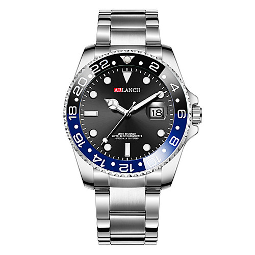 

Men's Steel Band Watches Quartz Stainless Steel 30 m Water Resistant / Waterproof Calendar / date / day Day Date Analog Fashion Cool - RedBlue Black Blue One Year Battery Life