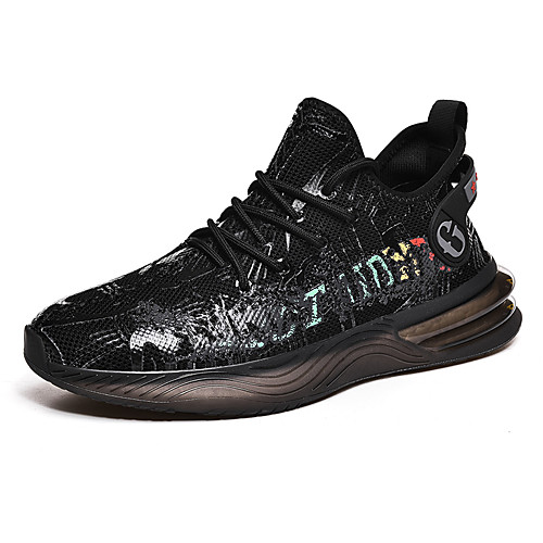 

Men's Fall / Spring & Summer Casual Daily Outdoor Trainers / Athletic Shoes Running Shoes / Walking Shoes Mesh Breathable Non-slipping Shock Absorbing Black / Beige