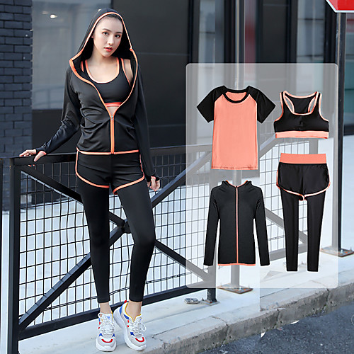 

Women's Tracksuit Sports Clothing Suit Yoga Breathable Quick Dry Classic PinkRed Black Dark Gray