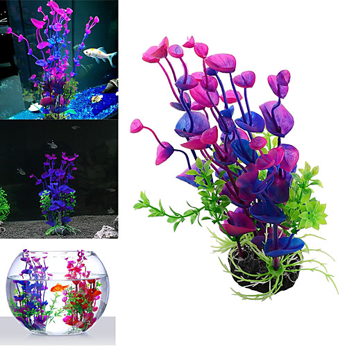 

Fish Tank Decoration Simulation Artificial Trumpet Environmental Aquarium Accessories Simulation Fake Aquatic Plants purple grass