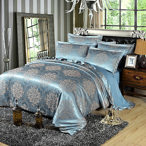 

European cotton bed cover type four-piece Cotton Satin Jacquard quilt cover 1.5 / 1.8 m / 2 M plus