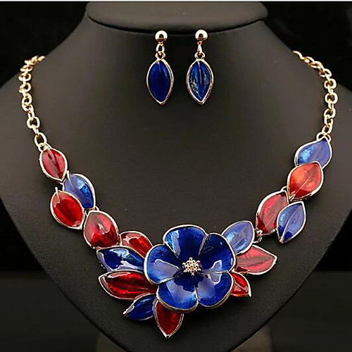 

Women's Jewelry Set Classic Flower Stylish Earrings Jewelry Blue / Orange / Green For Anniversary Party Evening 1 set