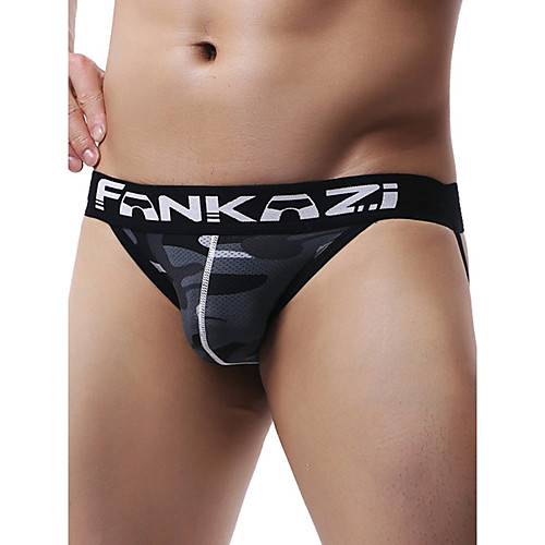 

Men's Cut Out G-string Underwear - Normal Low Waist Blue Army Green Gray S M L