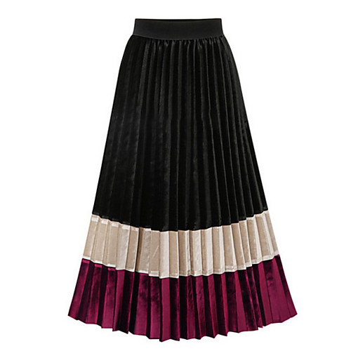 

Women's Swing Skirts - Solid Colored Blue Red One-Size