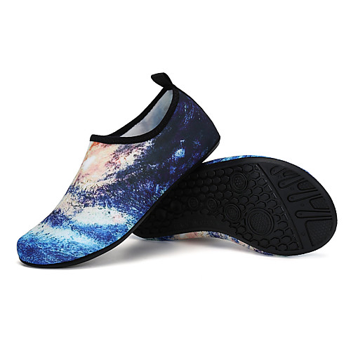 

Women's Trainers / Athletic Shoes 2020 Summer Flat Heel Round Toe Basic Athletic Flower Animal Patterned Elastic Fabric Yoga / Water Shoes Blue