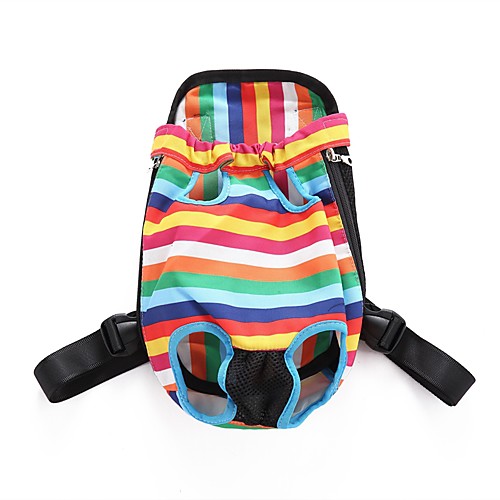 

Dog Cat Carrier Bag & Travel Backpack Mini Breathable Camping & Hiking Color Block Oxford Cloth Camouflage Color Rainbow Leopard