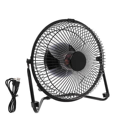 

USB Mini Fan Powered Notebook Desktop Cooling Fan Cooler Metal Air Conditioning Appliances For PC Laptop Computer Black 5 Inchs