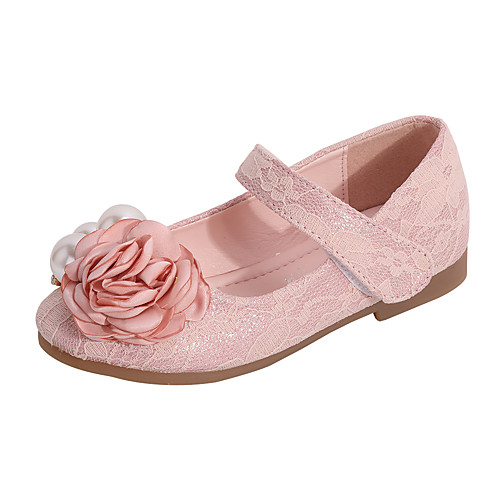 

Girls' Comfort / Flower Girl Shoes Lace Flats Floral Toddler(9m-4ys) / Little Kids(4-7ys) Pearl / Flower White / Pink Spring / Fall / Party & Evening / Rubber / TPR (Thermoplastic Rubber)