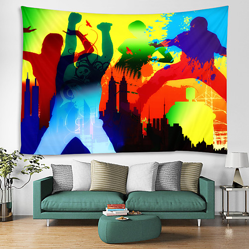 

Colorful Life Digital Printed Tapestry Decor Wall Art Tablecloths Bedspread Picnic Blanket Beach Throw Tapestries Colorful Bedroom Hall Dorm Living Room Hanging